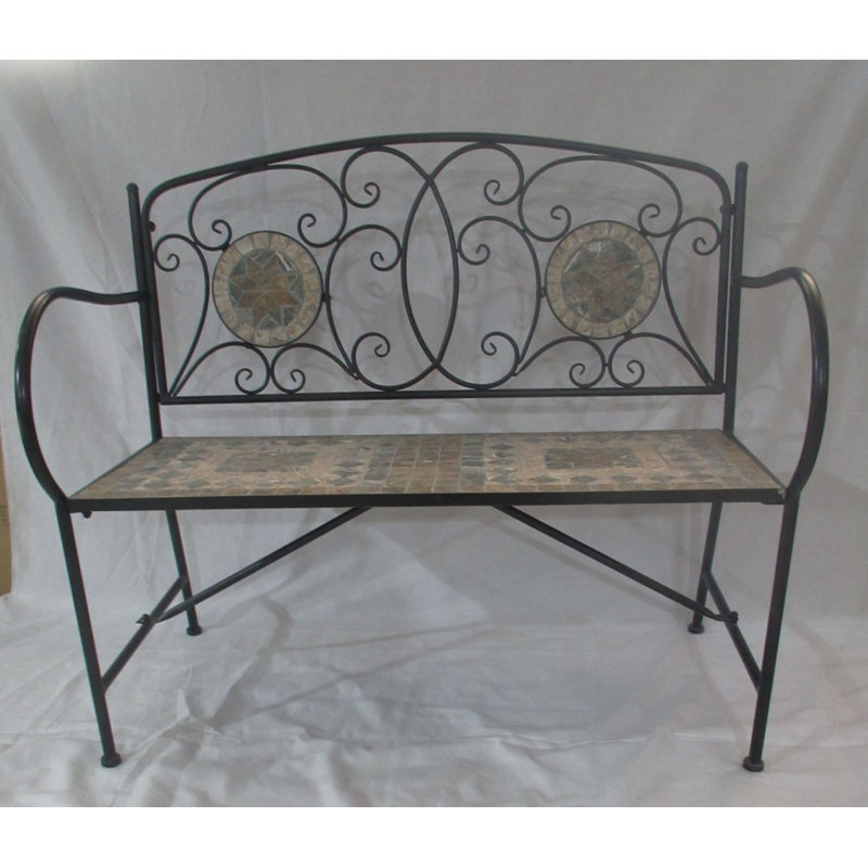 Garten Living Gartenbank Turin aus Schmiedeeisen Wayfair.de